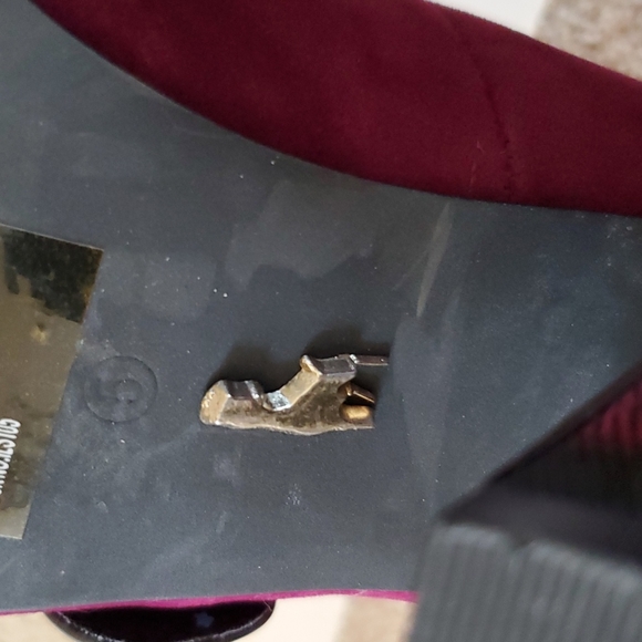 Babycham Burgundy Plaid Heels - Picture 9 of 9